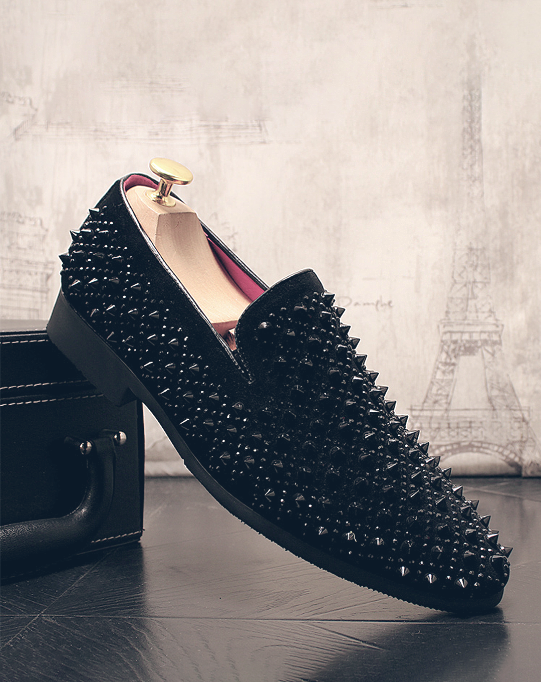 ♂♀Metal Conical Studs Shoes