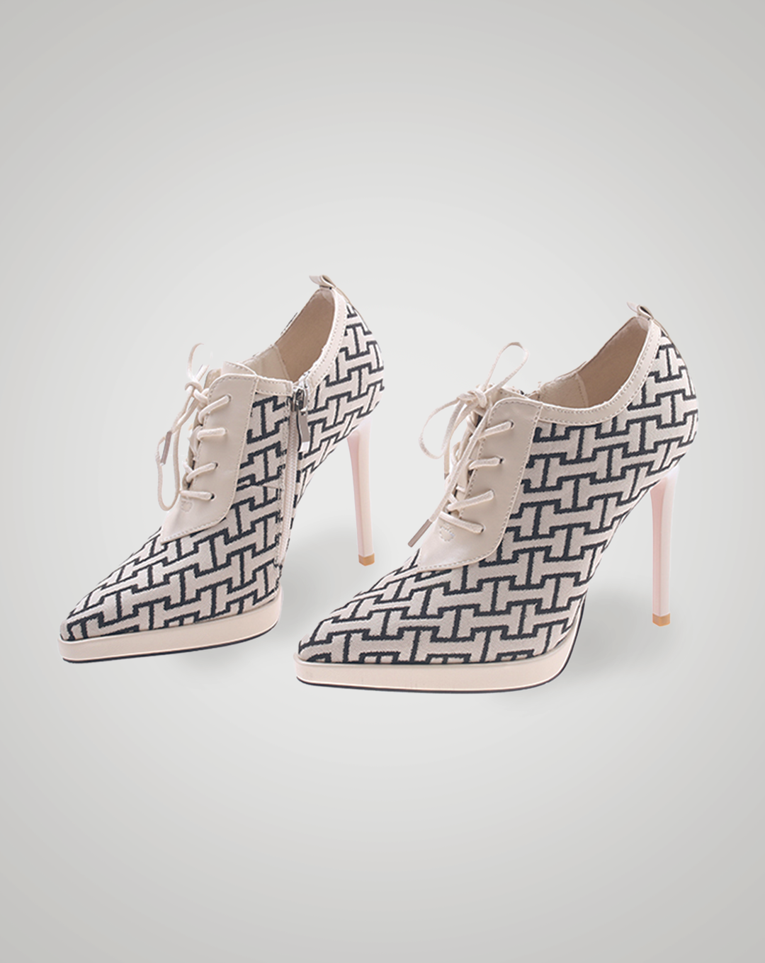 ♀Contrast Color Pointed Toe Slim Shoes