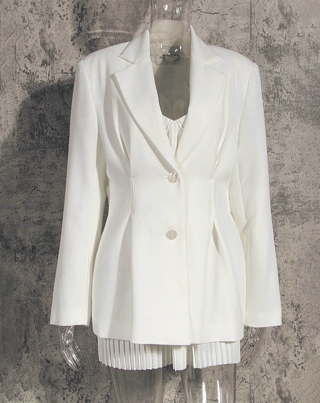 ♀Sash Belt White Jacket