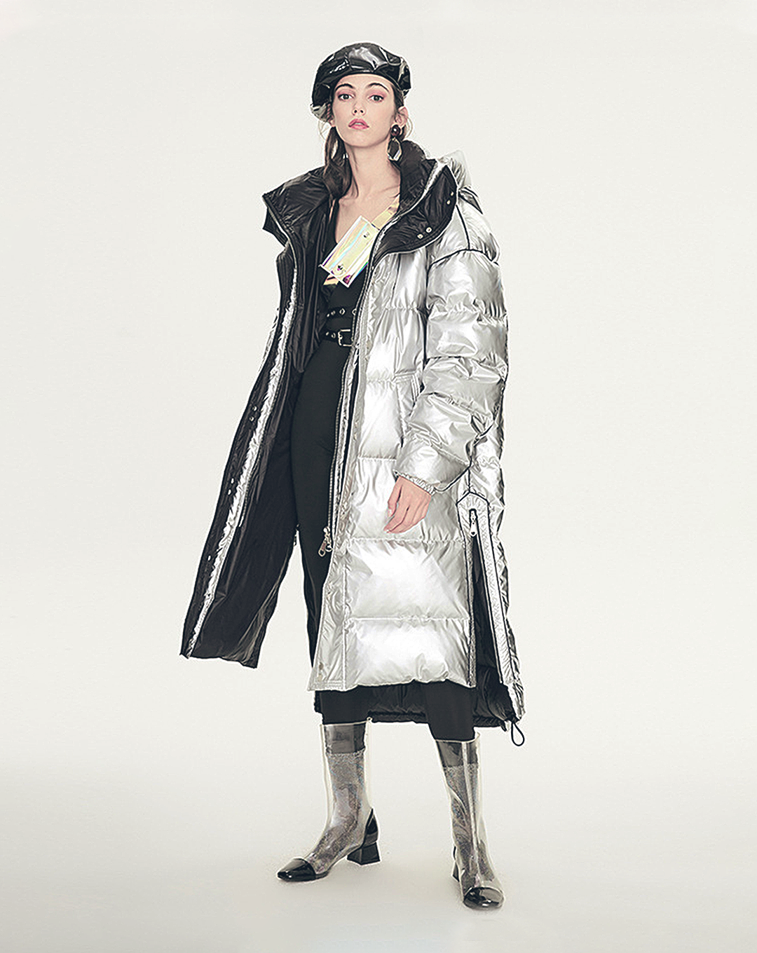 ♀Glossy Long Down Coat