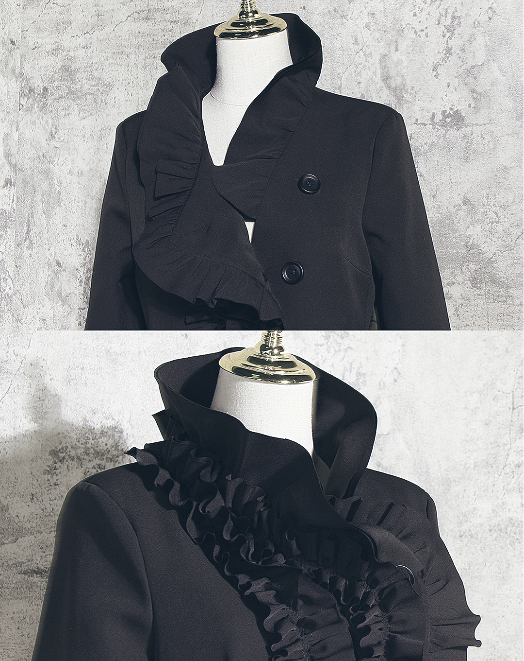 ♀Curved Frill Shirt