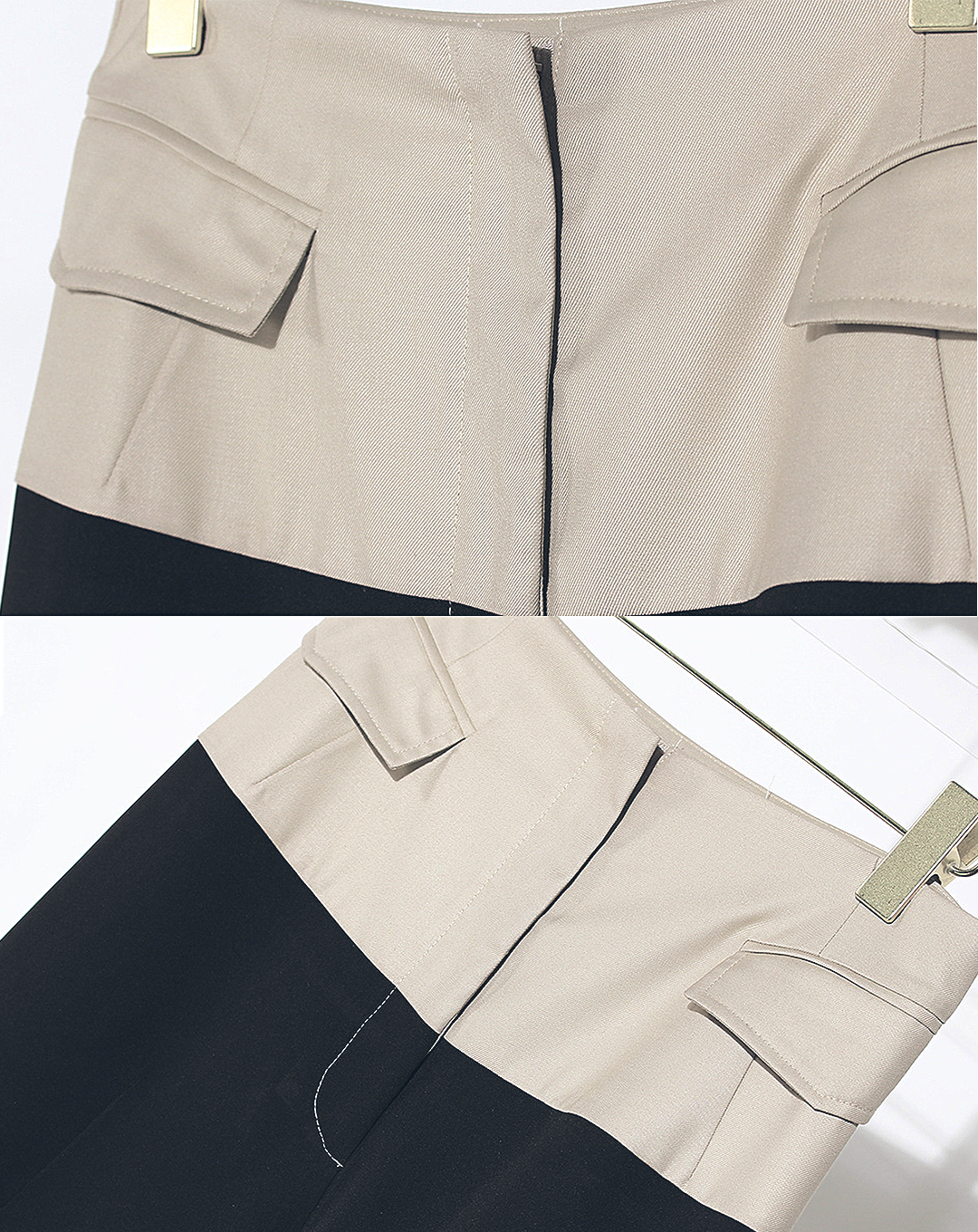 ♀High Waist Side Slit Semi-flare Pants