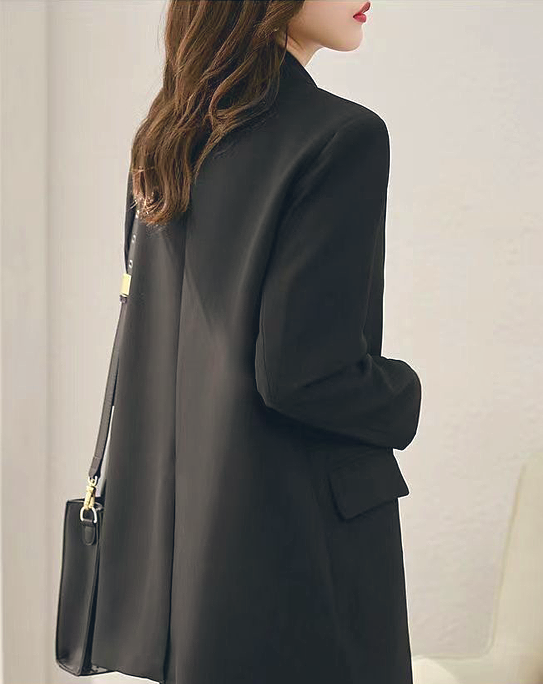♀Unilateral Houndstooth Jacket