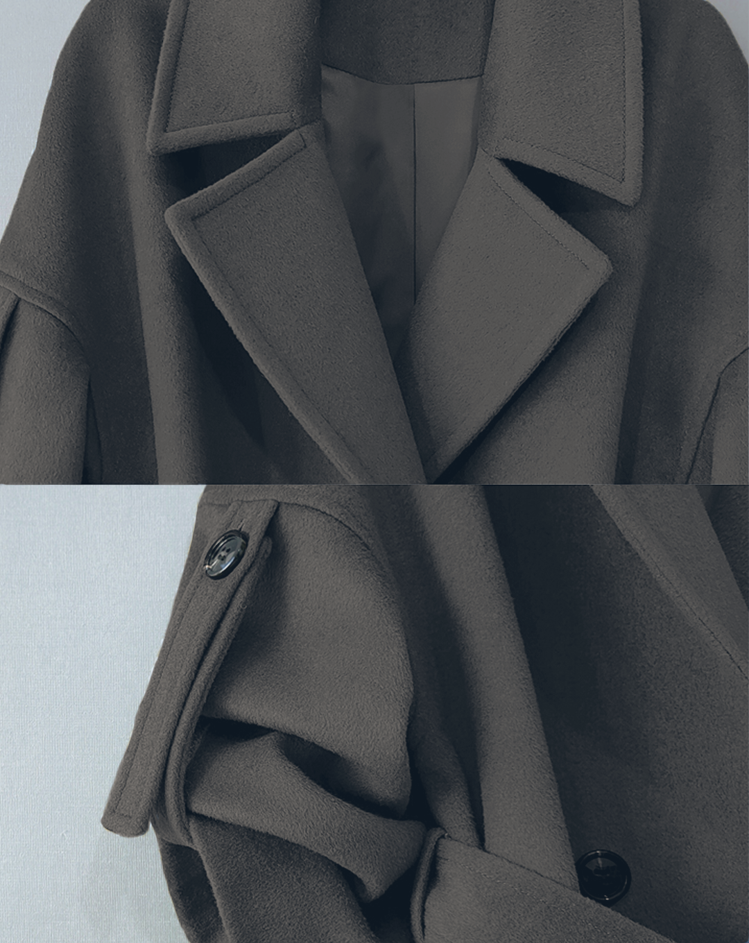 ♀Roll Up Wool Coat