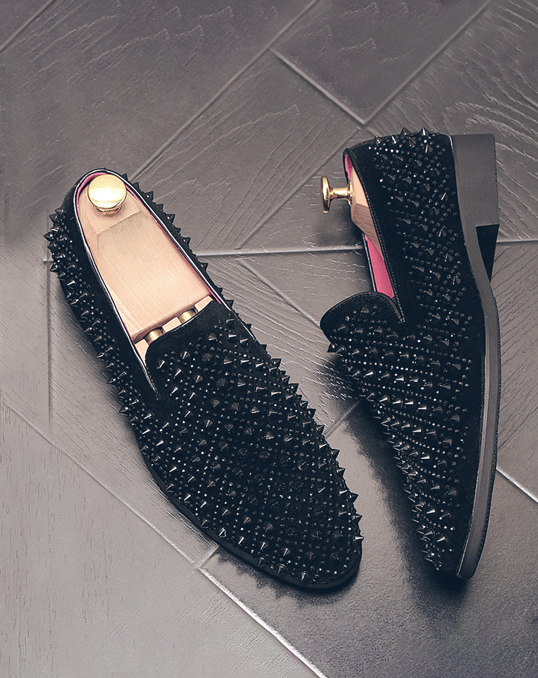 ♂♀Metal Conical Studs Shoes