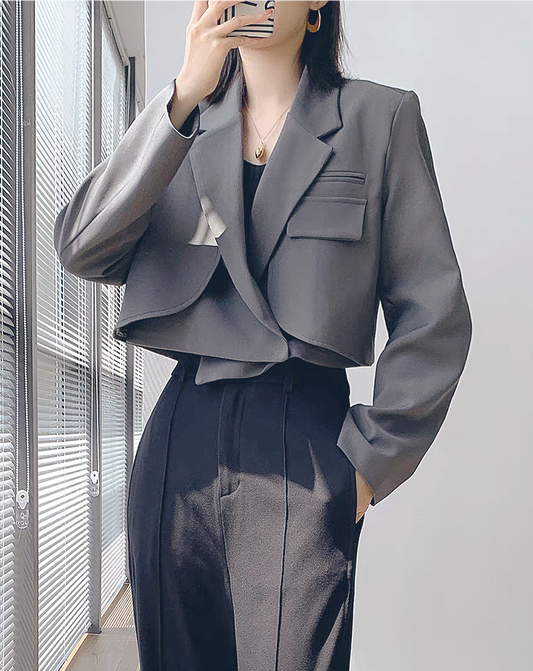 ♀Front Flap Short Jacket