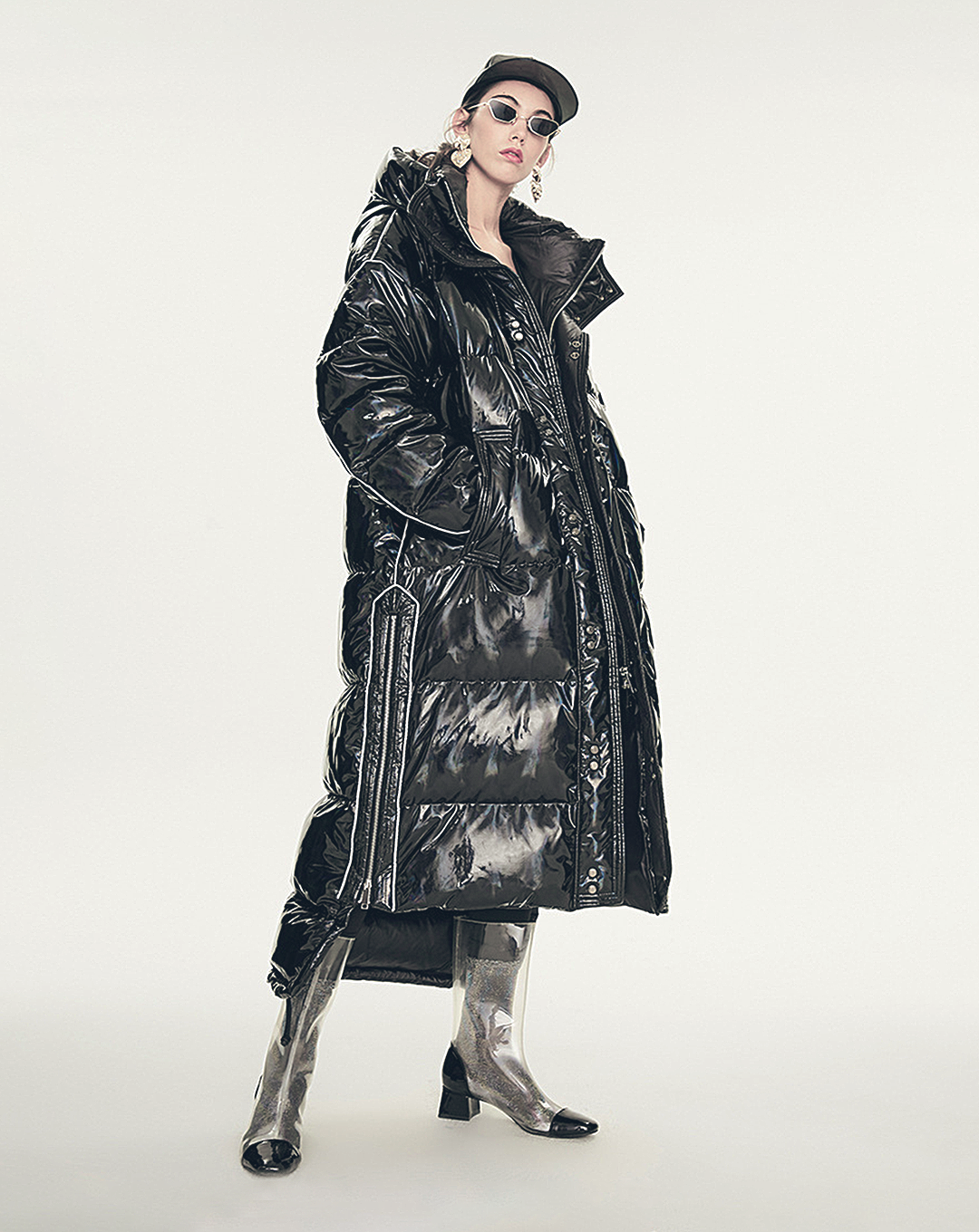 ♀Glossy Long Down Coat