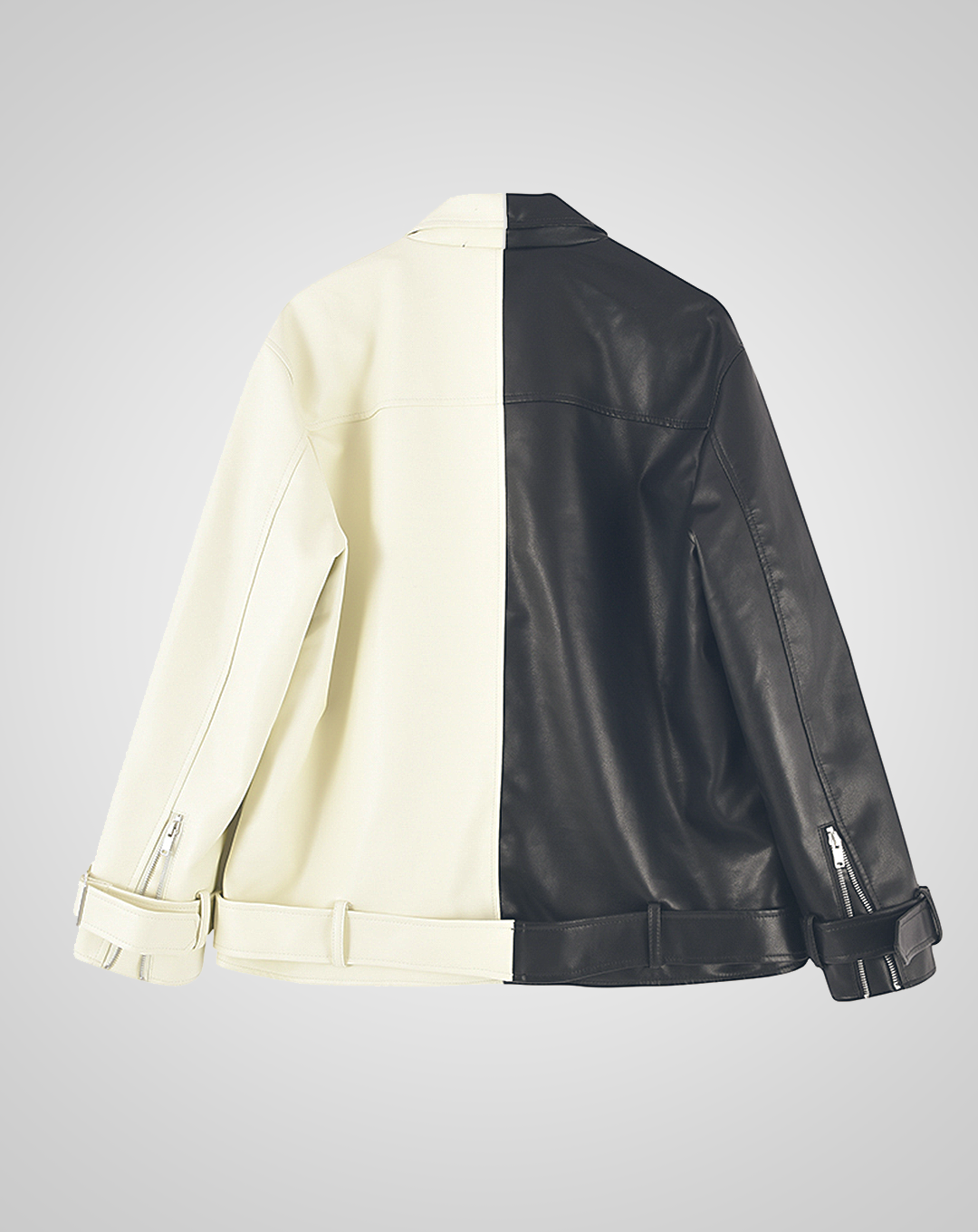 ♀Zip Leather Riders Jacket