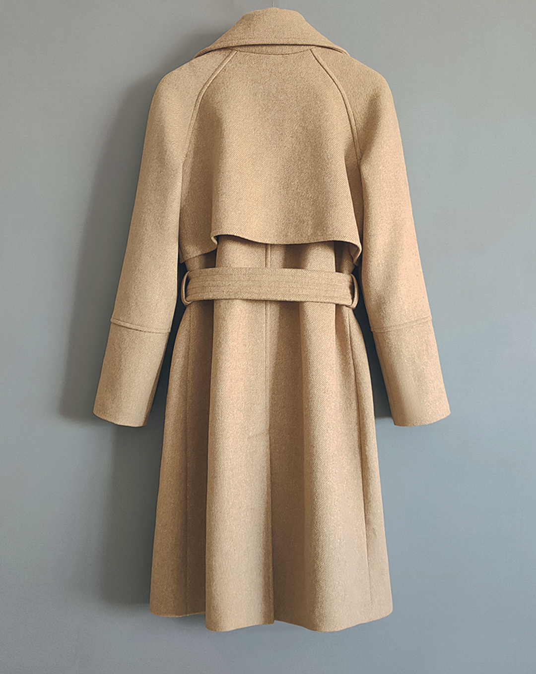 ♀Double Pocket Wool Trench Coat
