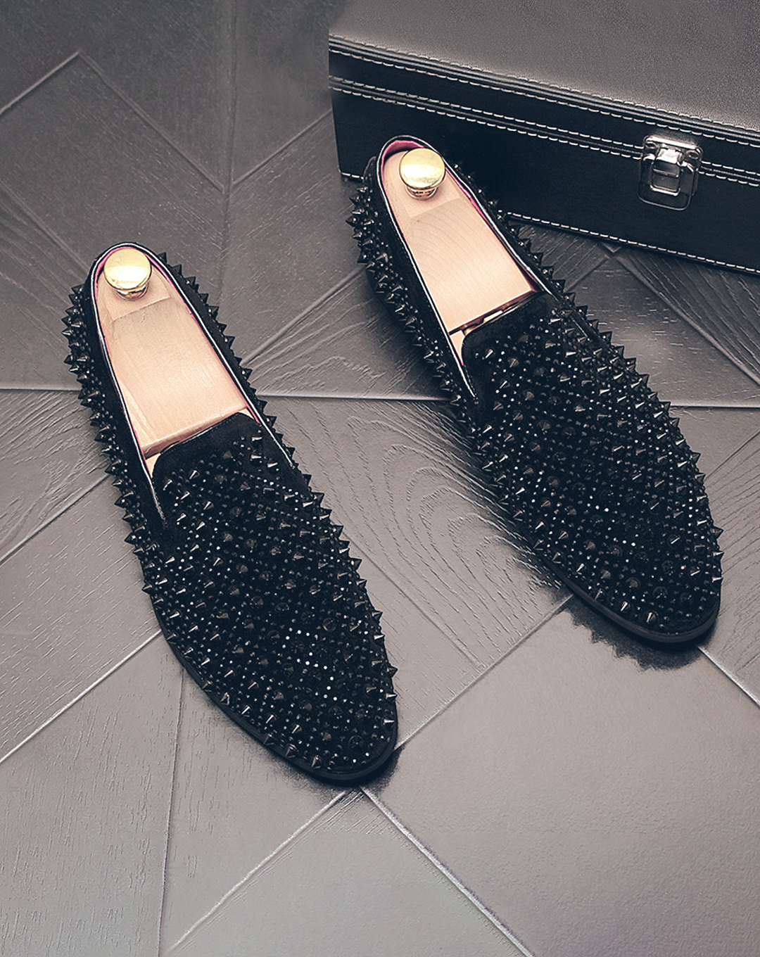 ♂♀Metal Conical Studs Shoes