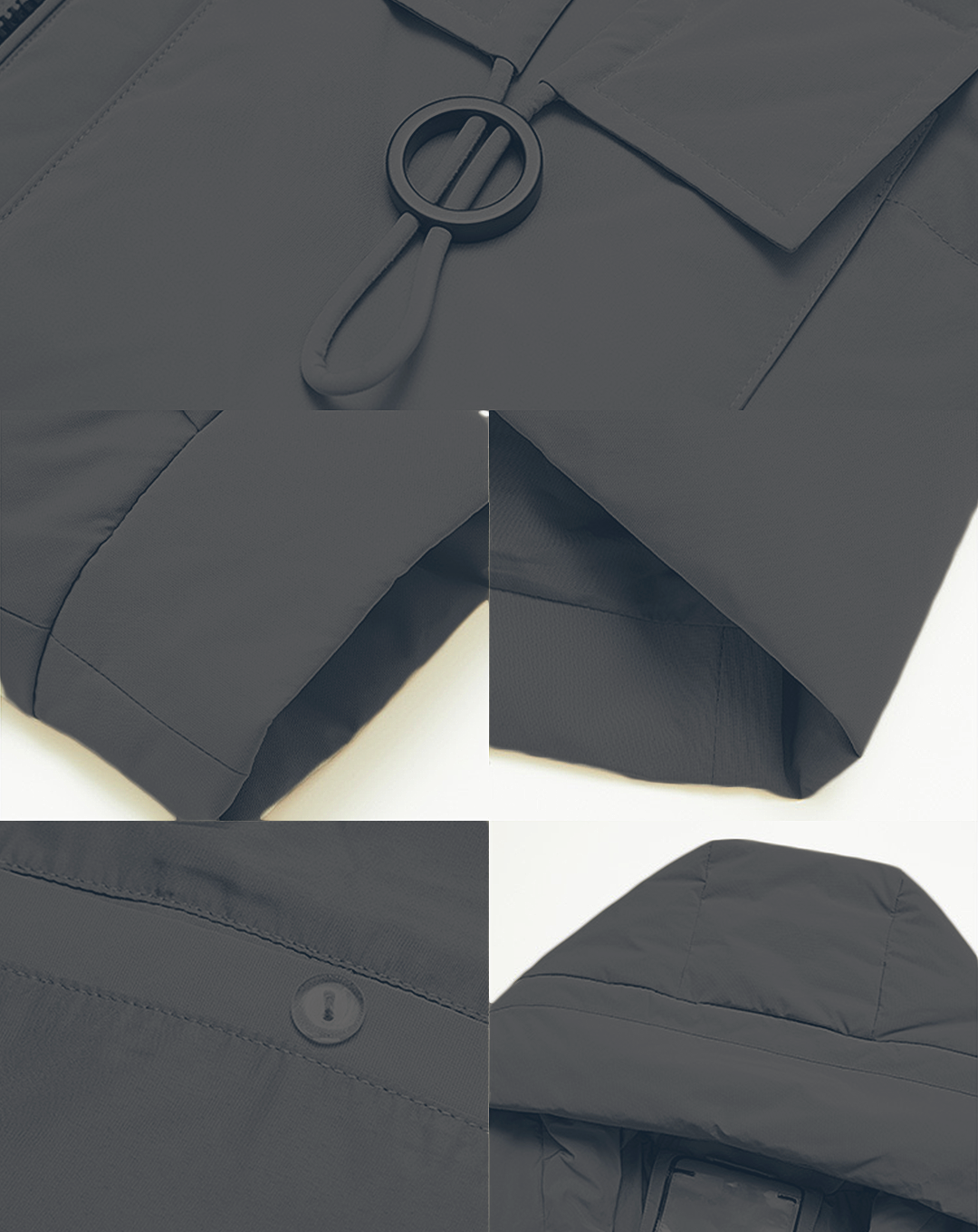 ♀High Neck Flap Pocket Down Coat