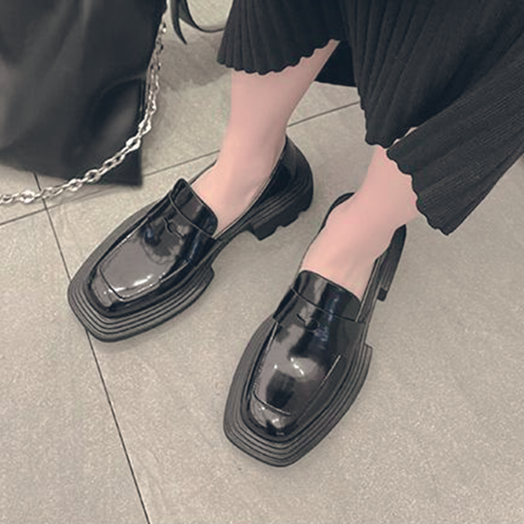 ♀ 本革/Tank Sole Coin Loafer