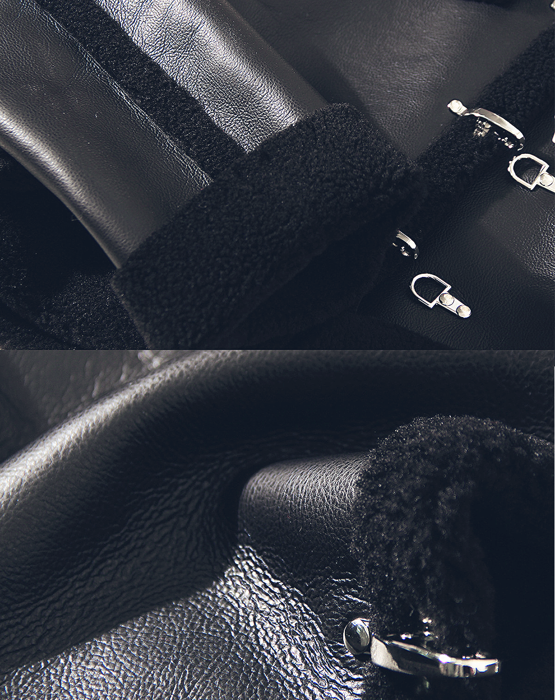 ♀Leather Mouton Short Jacket