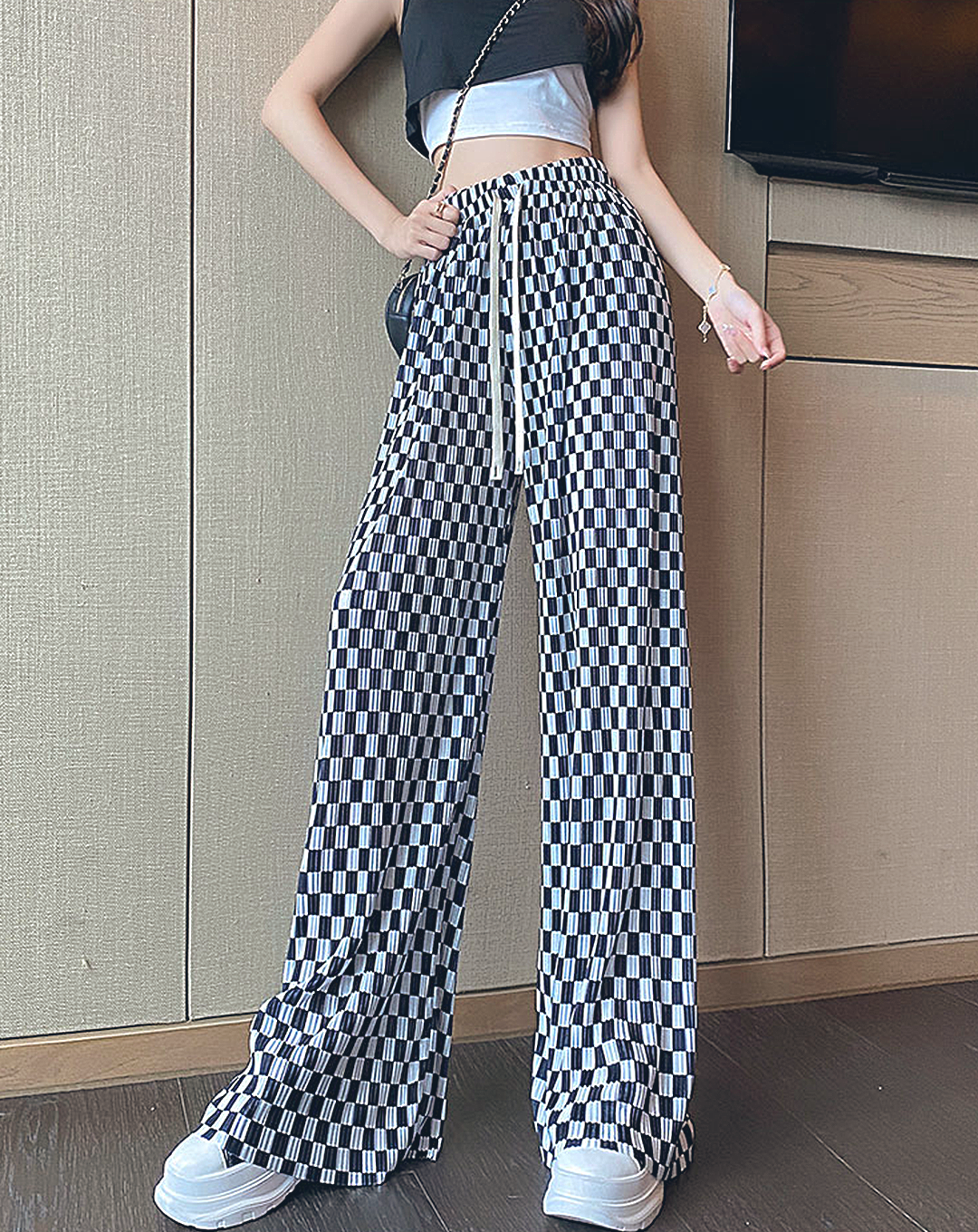 ♀Pattern Design Loose Pants