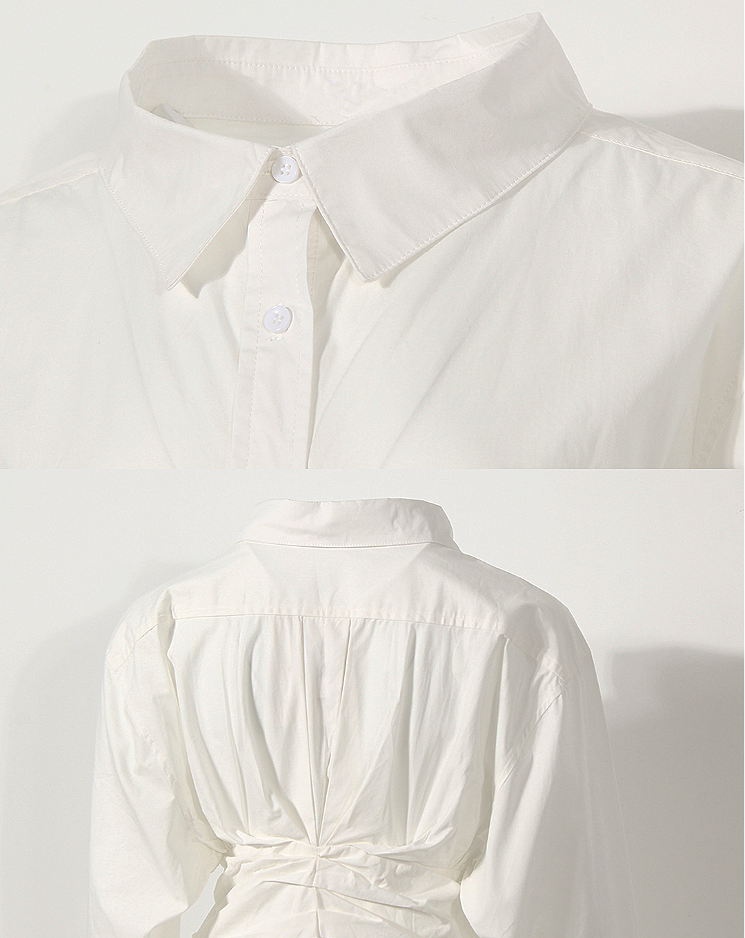 ♀Back Gathered Design Shirt