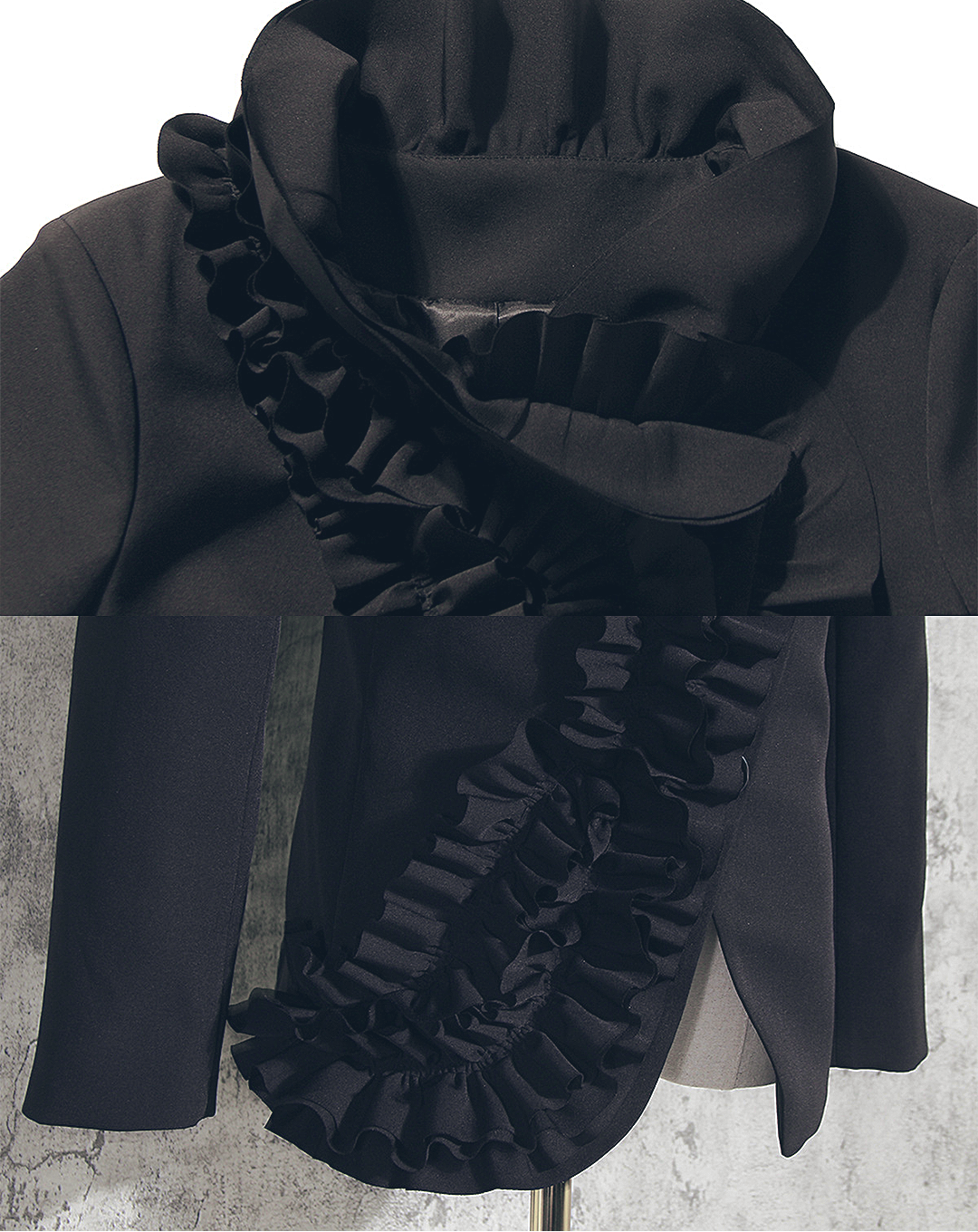 ♀Curved Frill Shirt