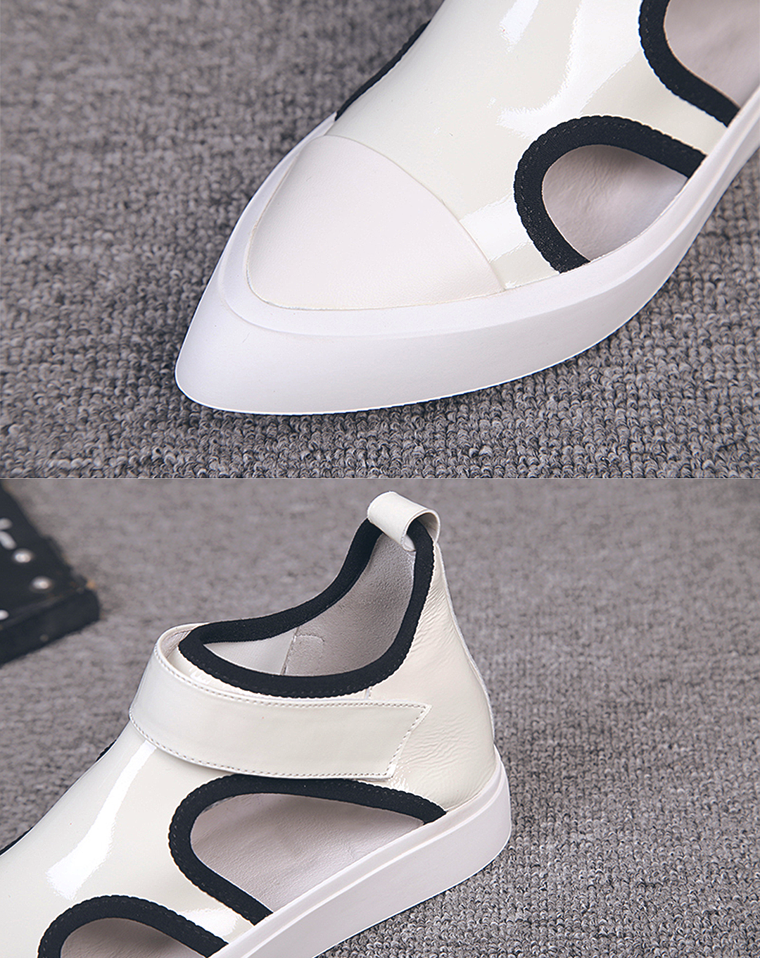 ♀ 本革/Pointed Toe Leather Sandals