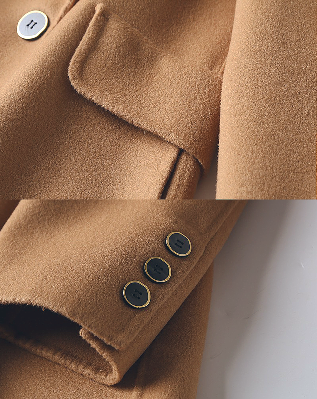 ♀Wool Middle Chester Coat