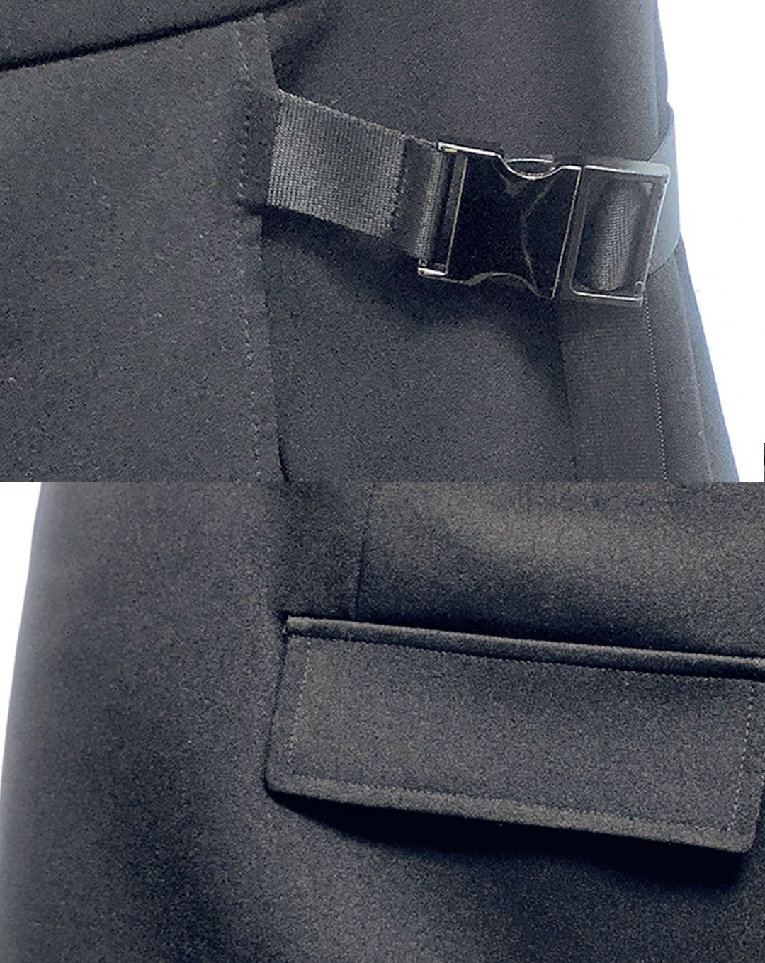 ♀Side Belt Design Skirt Pants