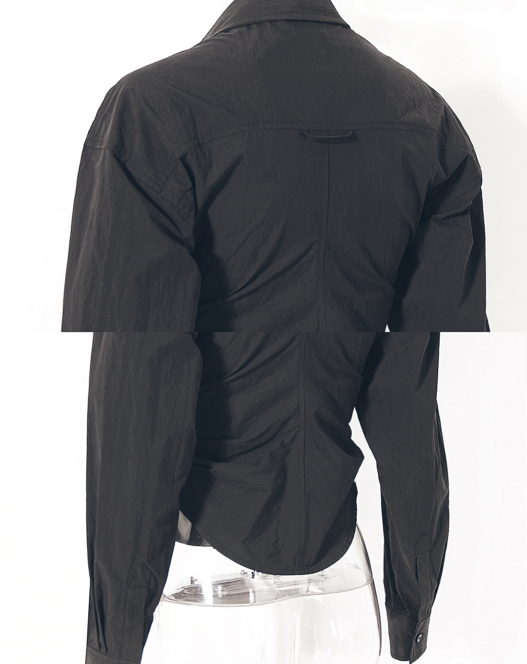 ♀Decollete Open Gathered Shirt