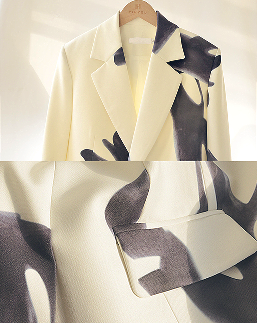 ♀Drawing Print Suit