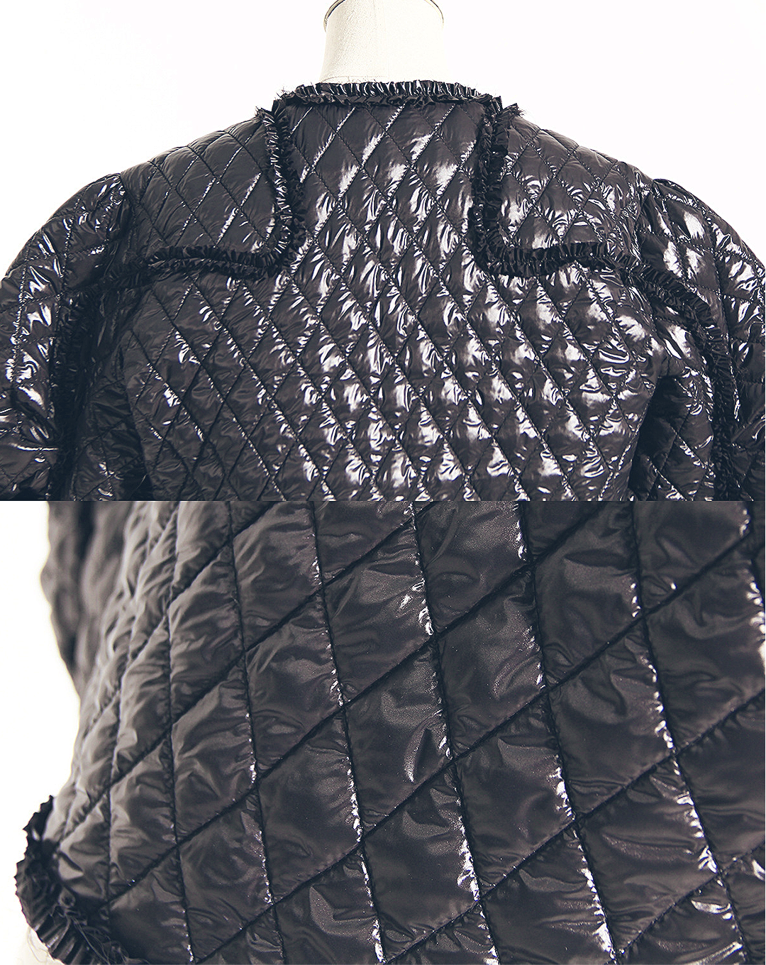 ♀Quilted Design Volume Sleeve Jacket
