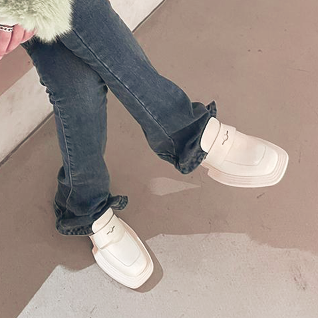 ♀ 本革/Tank Sole Coin Loafer