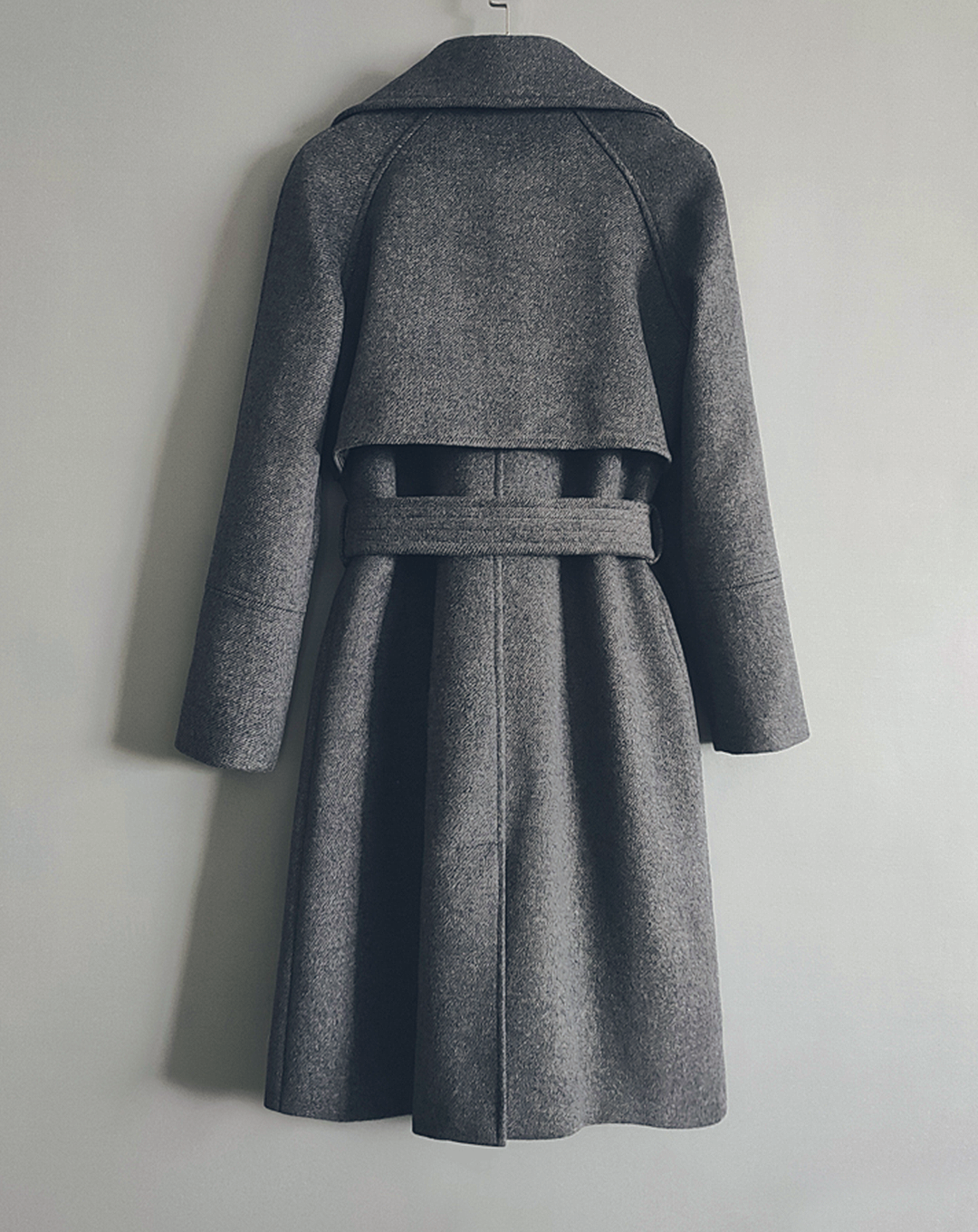 ♀Double Pocket Wool Trench Coat