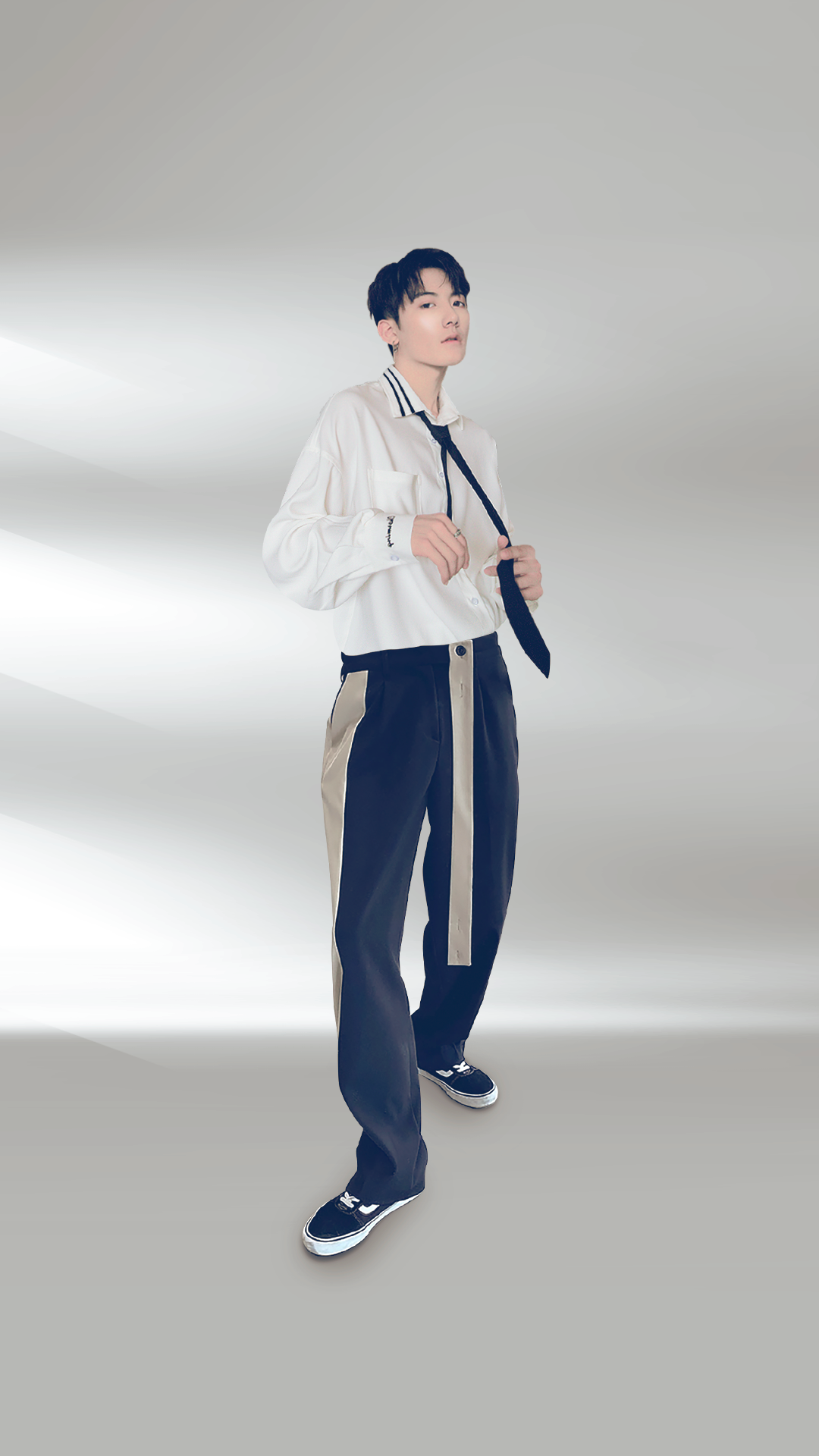 ♂Contrast Line Loose Pants