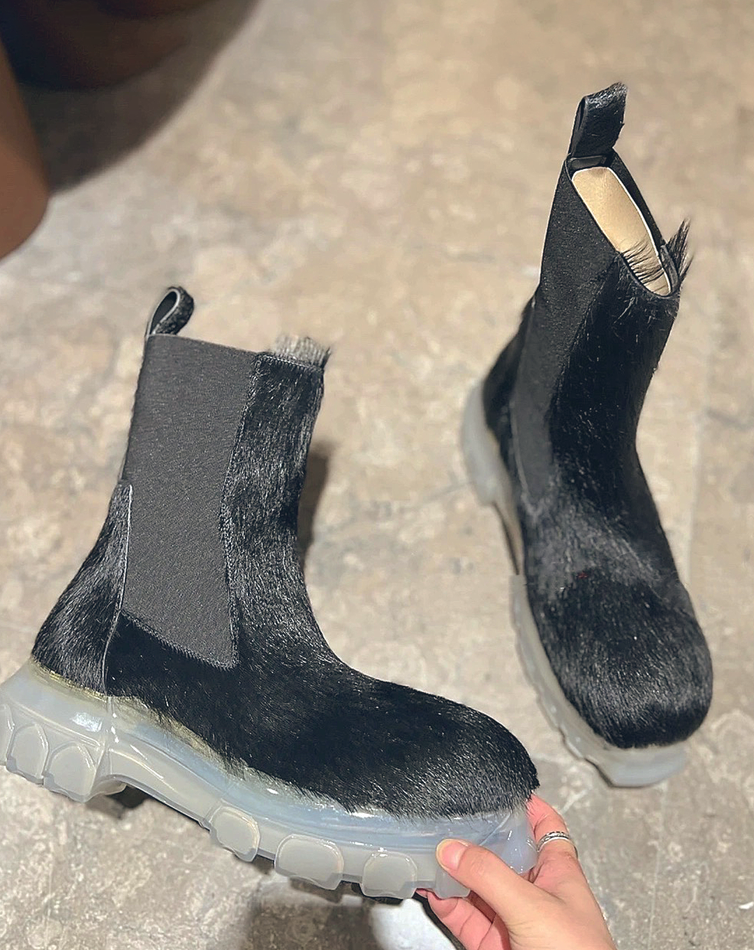 ♀Horsehair Side Gore Boots