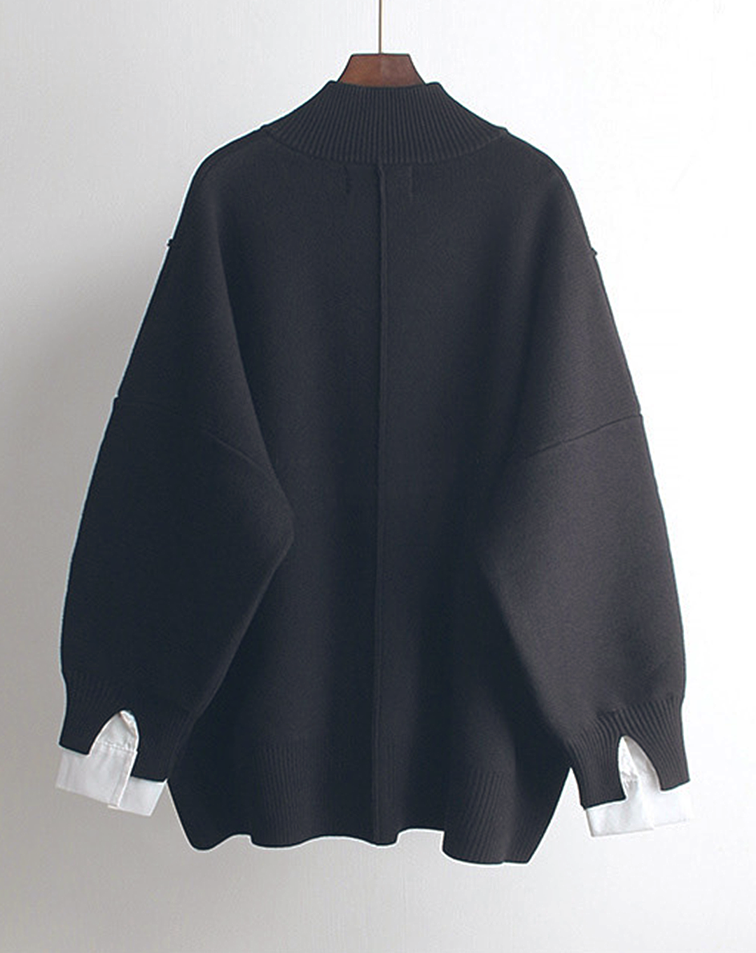♀Shirt Docking Knit Blouson