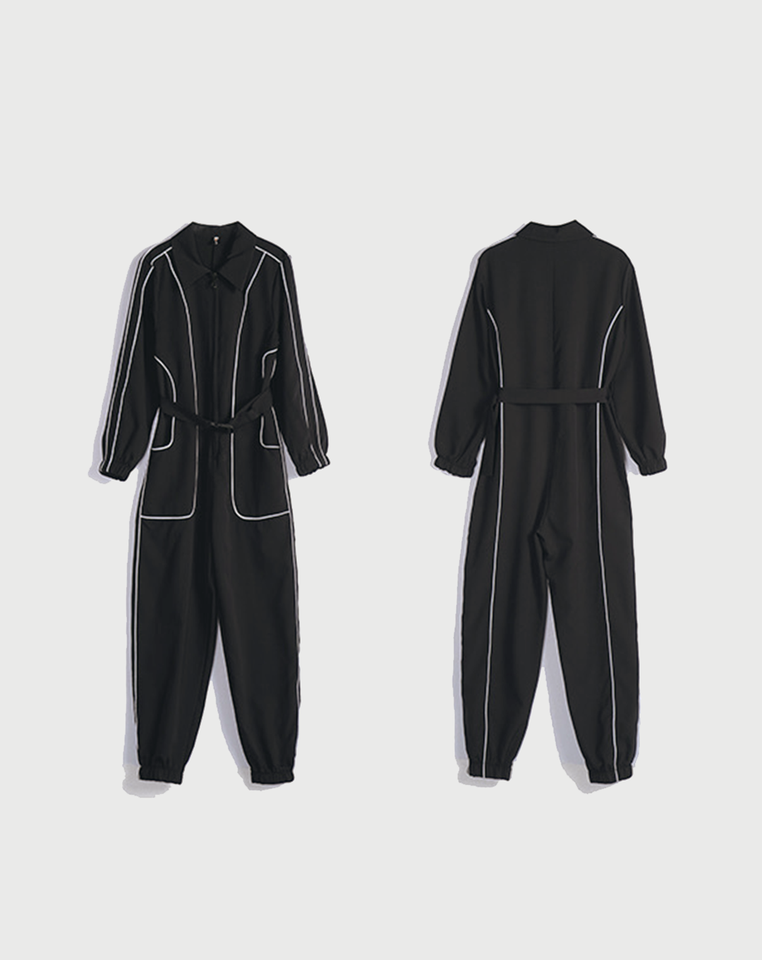 ♀Line Point High Waist Jumpsuit