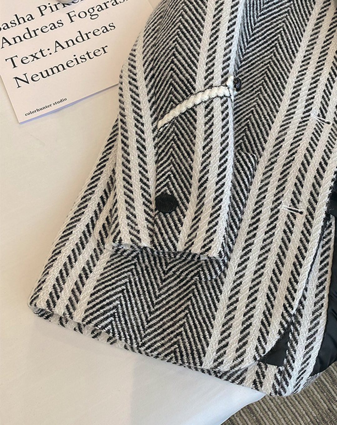 ♀Herringbone Striped Jacket