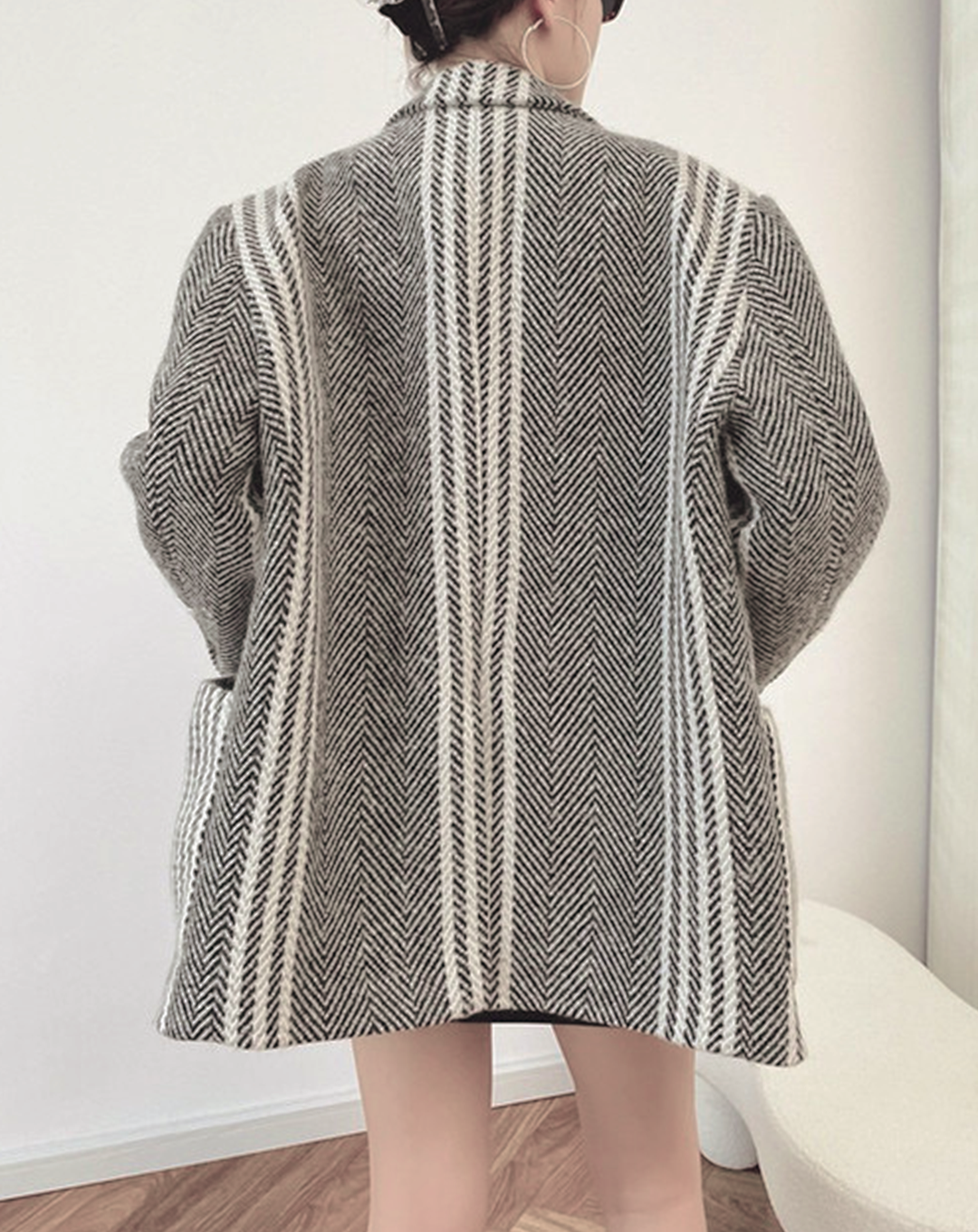 ♀Herringbone Striped Jacket
