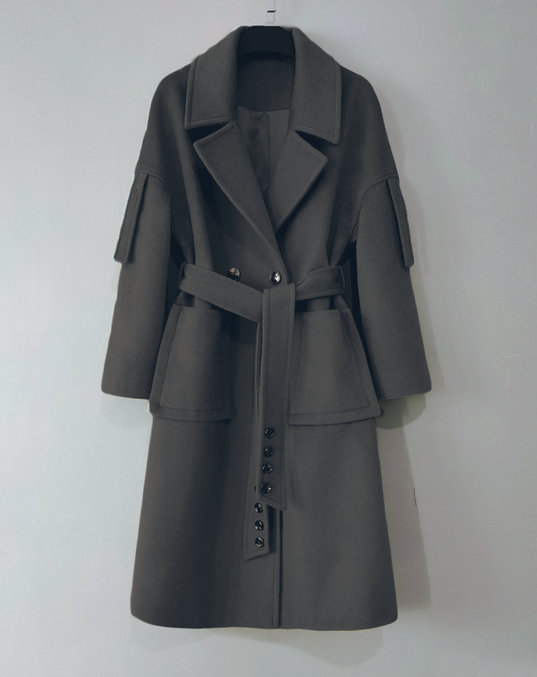 ♀Roll Up Wool Coat