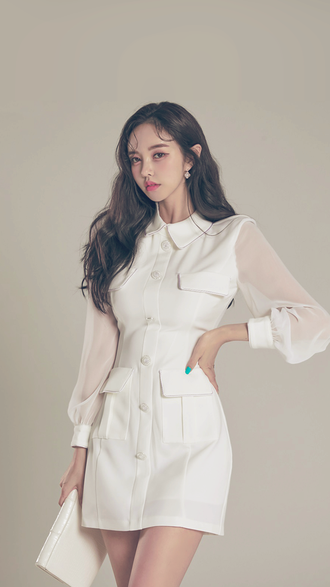♀See-through Sleeve Dress