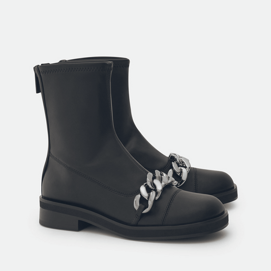 ♀本革/Chain Design Boots