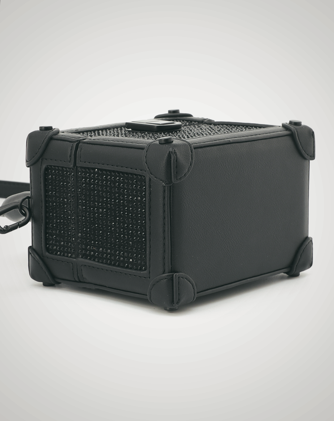 Black Rhinestone Box Bag
