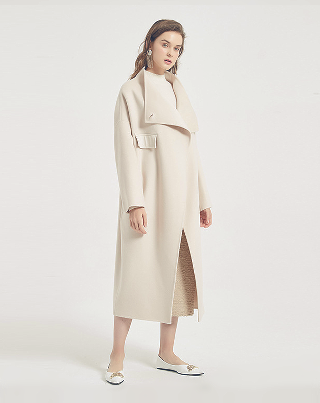♀Pure Wool Cape Coat