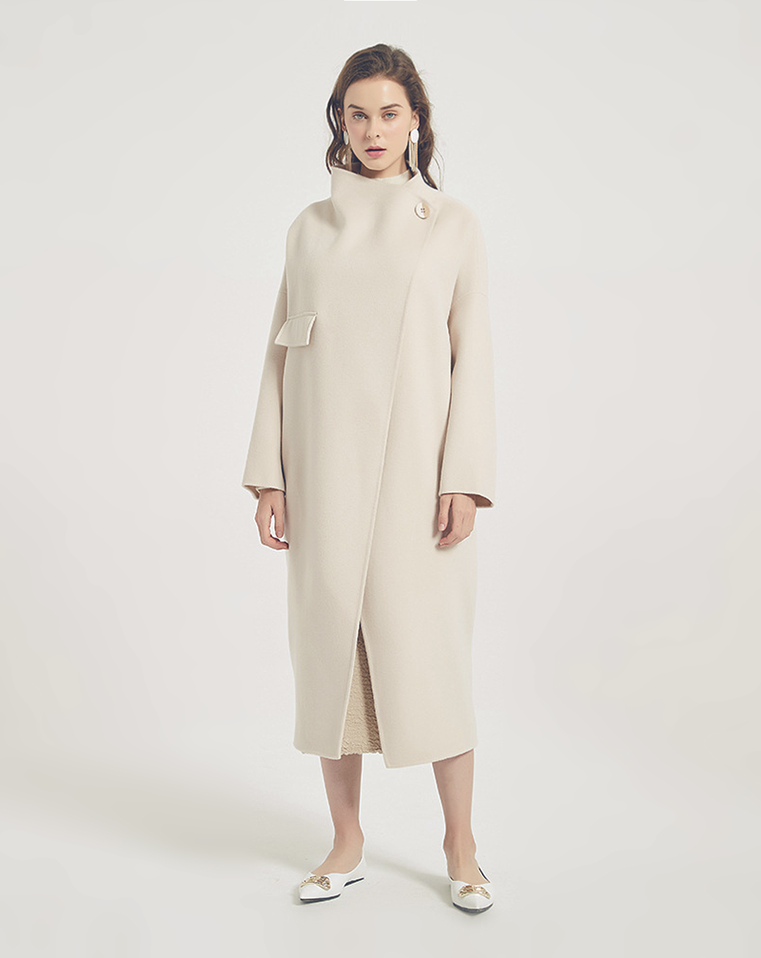 ♀Pure Wool Cape Coat