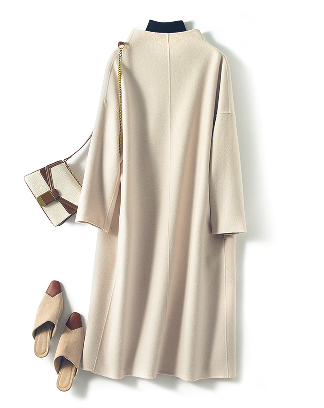 ♀Pure Wool Cape Coat