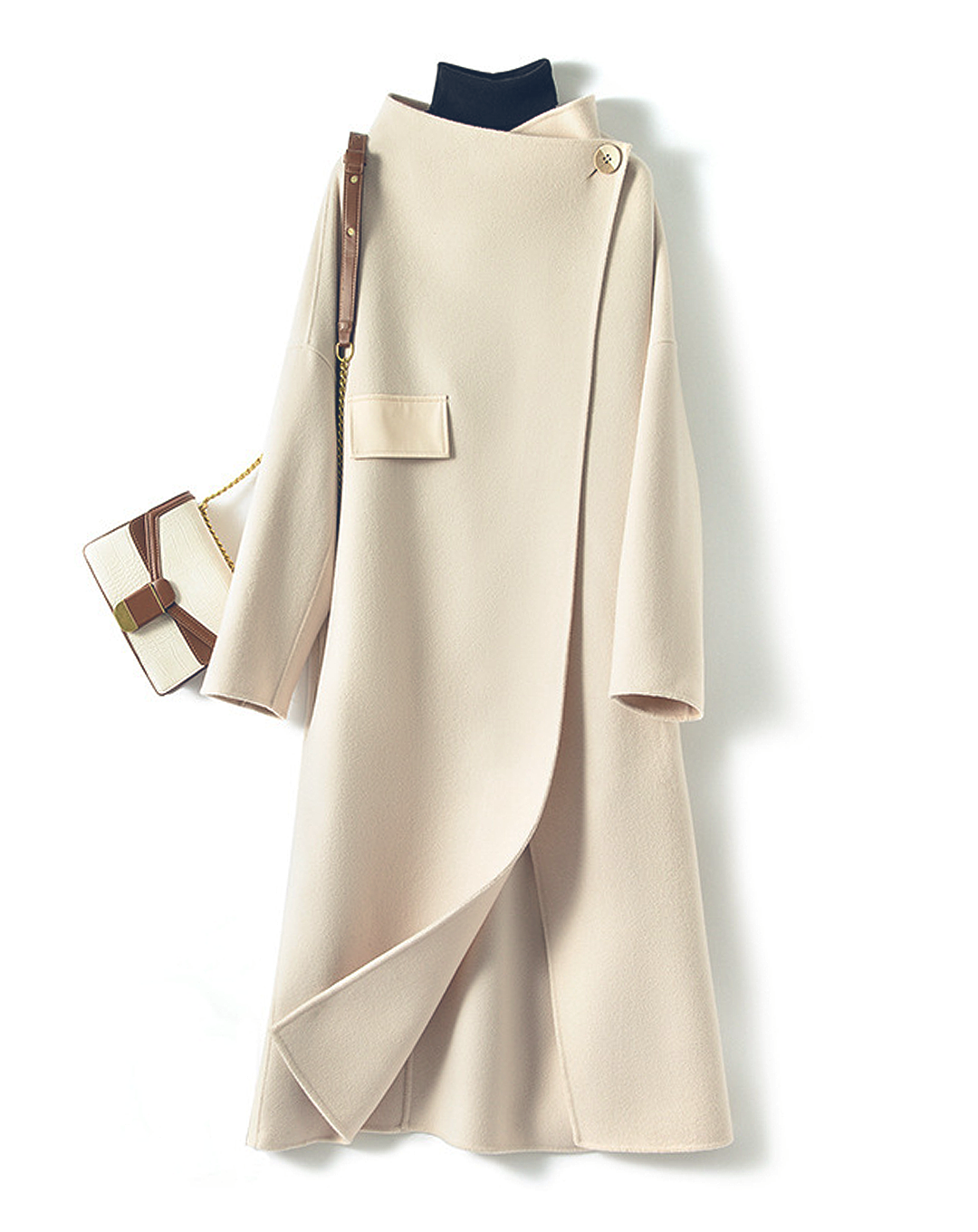 ♀Pure Wool Cape Coat