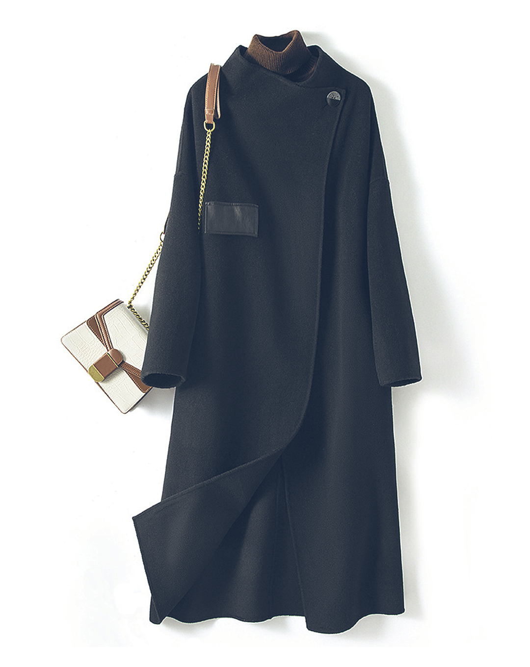 ♀Pure Wool Cape Coat