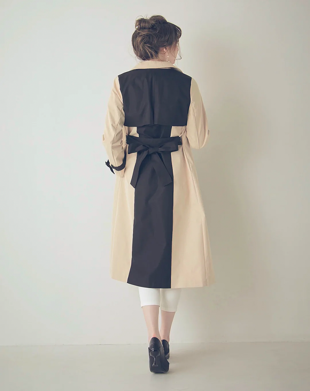 ♀Vertical bicolor Trench Coat