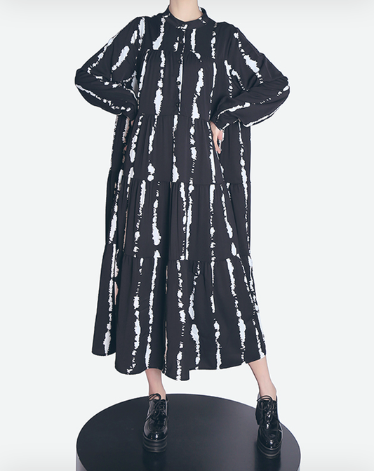 ♀Irregular Line Pattern Dress