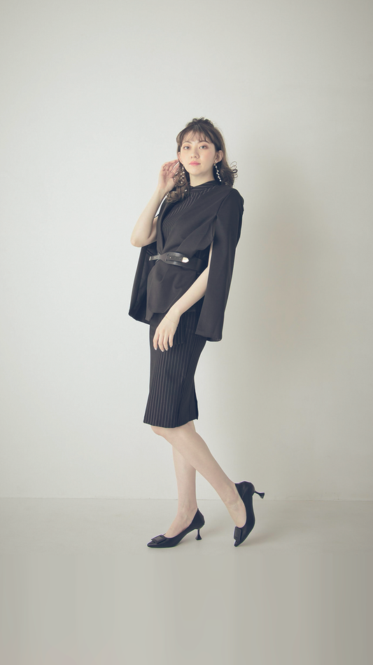 ♀Cape & Stripes Dress