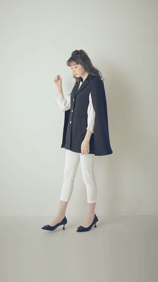 ♀Preppy Cape Jacket