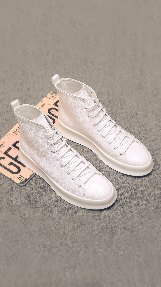 ♂♀High Cut Leather Shoes