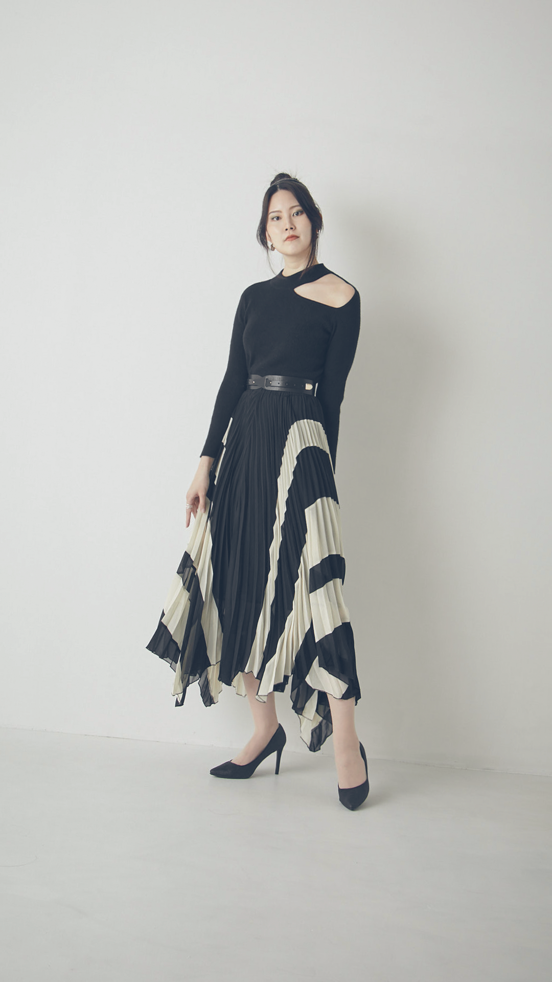 ♀Drape Pleated Skirt