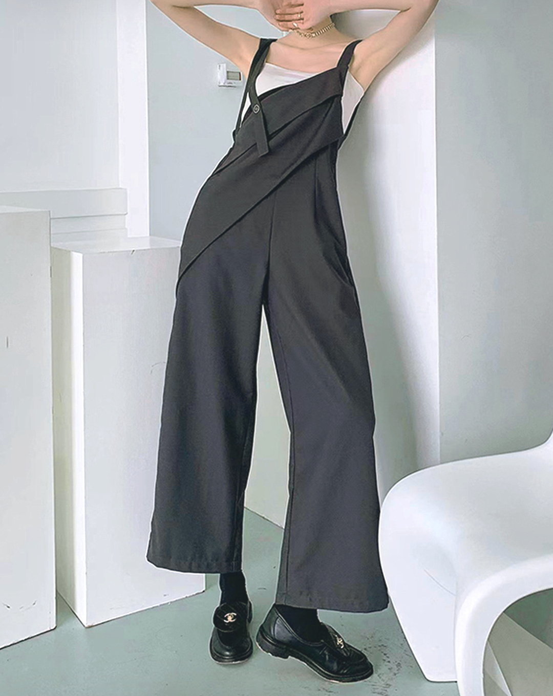 ♀Diagonal Line Overalls